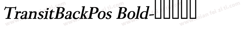 TransitBackPos Bold字体转换